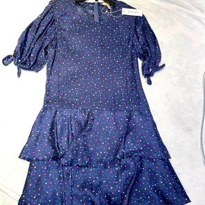 Rebecca Taylor NWT Navy Dot dress Size 4